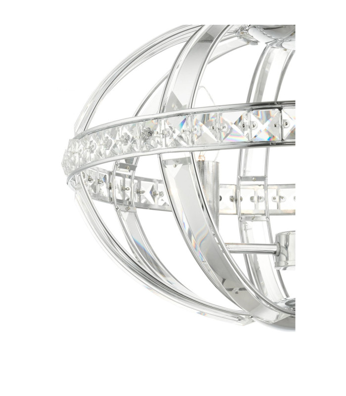Laura 3 Light Oval Pendant Ceiling Light Polished Chrome-2