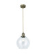 Lewis Small Glass Ball Pendant Ceiling Light Antique Brass