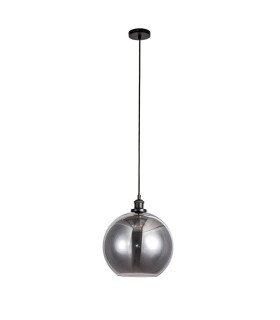Lewis Medium Glass Ball Pendant Ceiling Light Matt Black-1