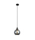 Lewis Small Glass Ball Pendant Ceiling Light Matt Black-3