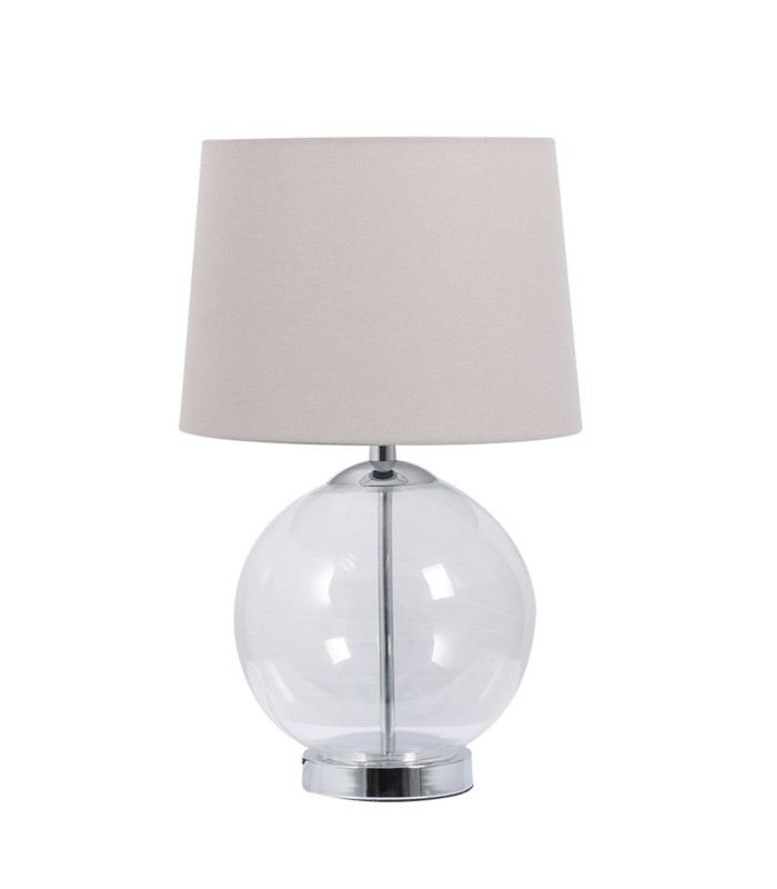 Lewis Polished Table Lamp with Shade Chrome