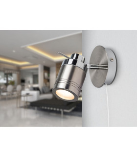 Luxo Single Spotlight Satin Chrome-2