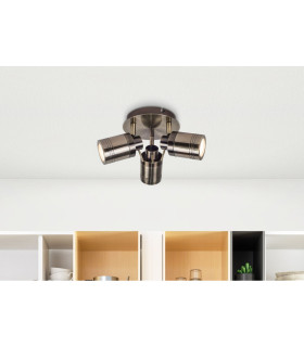 Luxo 3 Light Cluster Spotlight Antique Brass-2