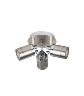 Luxo 3 Light Cluster Spotlight Satin Chrome-1