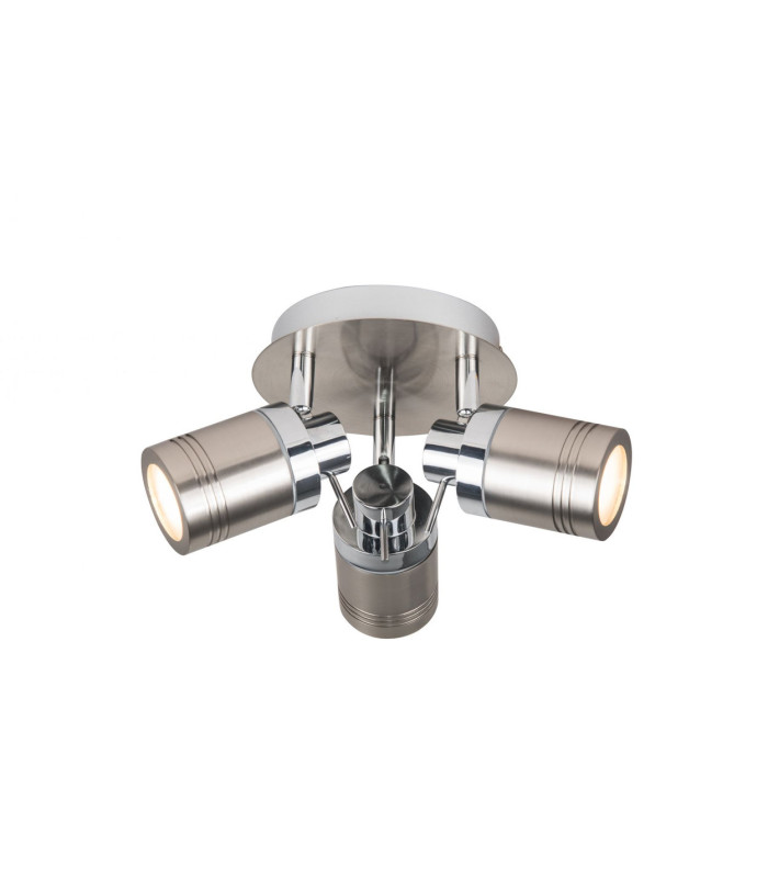 Luxo 3 Light Cluster Spotlight Satin Chrome-3