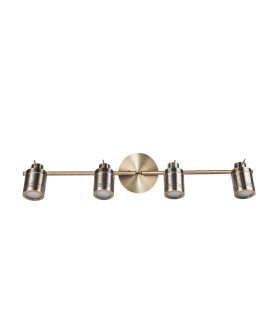 Luxo 4 Light Spotlight Bar Antique Brass-1