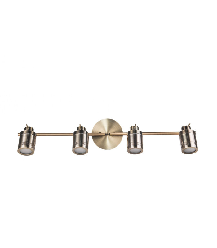 Luxo 4 Light Spotlight Bar Antique Brass-1