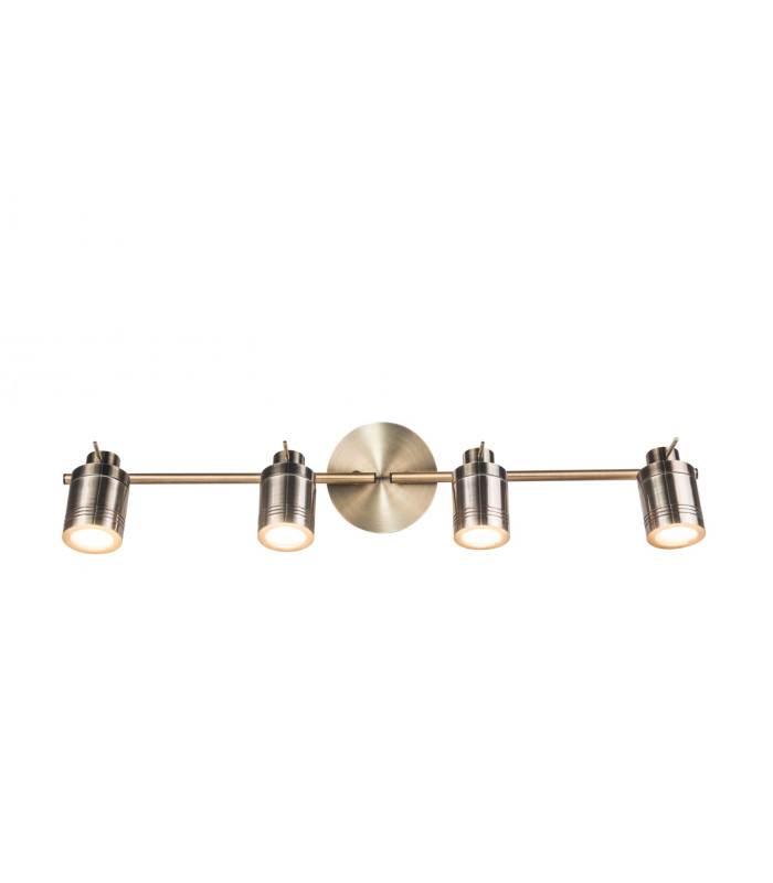 Luxo 4 Light Spotlight Bar Antique Brass-3
