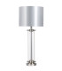 Malone Table Lamp with Shade Satin Chrome