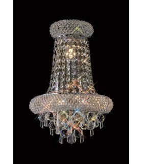 Wall Lamp Large 3 Light Polished Chrome, Crystal - 2