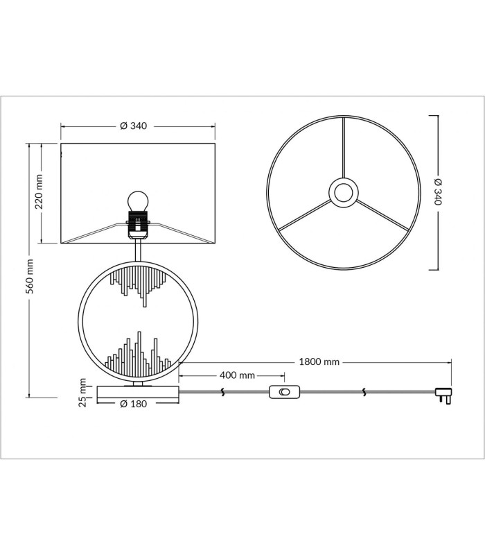 Manhattan and Crystal Table Lamp with Shade Antique Brass-4