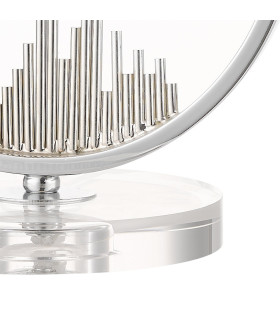 Manhattan and Crystal Table Lamp with Shade Polished Chrome-2