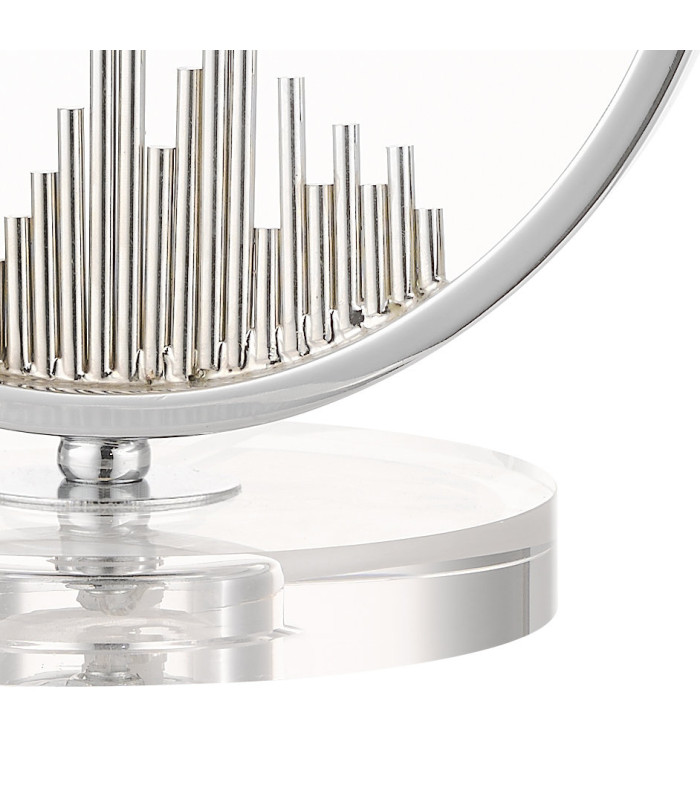 Manhattan and Crystal Table Lamp with Shade Polished Chrome-2