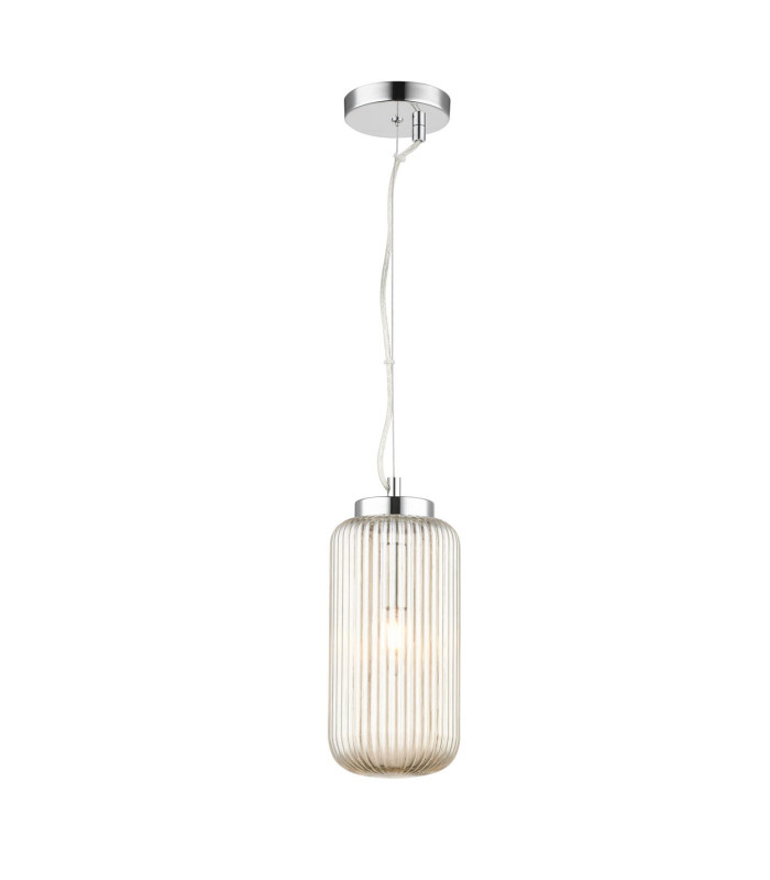 Mason Ribbed Glass Pendant Ceiling Light Amber-1