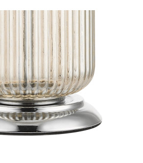 Mason Ribbed Glass Table Lamp with Shade Amber-2
