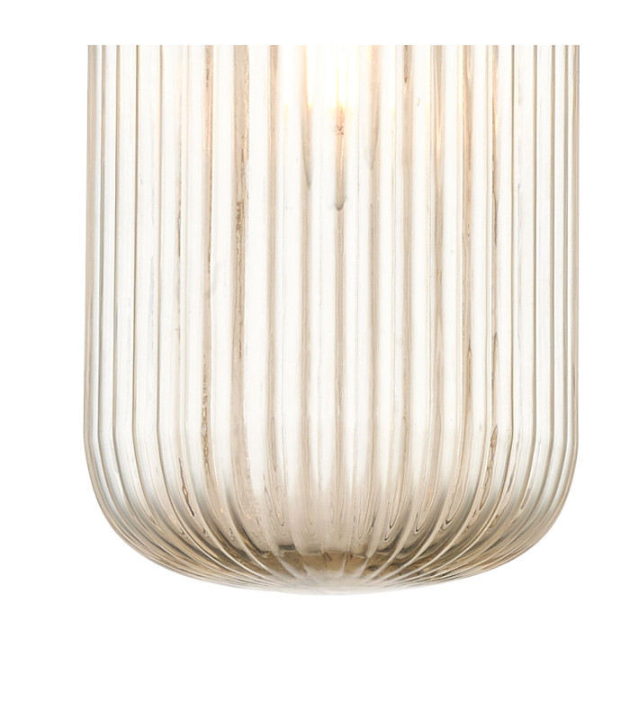 Mason Ribbed Glass Pendant Ceiling Light Amber-3