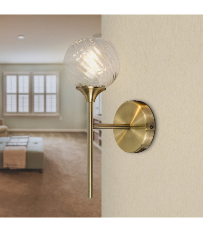 Mona Wall Light Antique Brass-2
