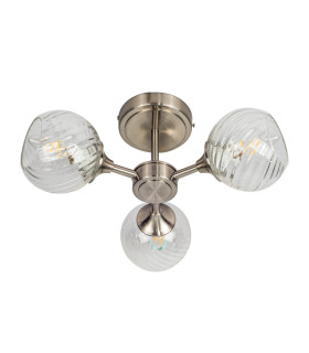 Mona 3 Light Semi Flush Ceiling Light Satin Chrome-1