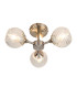 Mona 3 Light Semi Flush Ceiling Light Satin Chrome-3