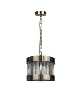 Pandora Crystal Pendant Ceiling Light Antique Brass-1