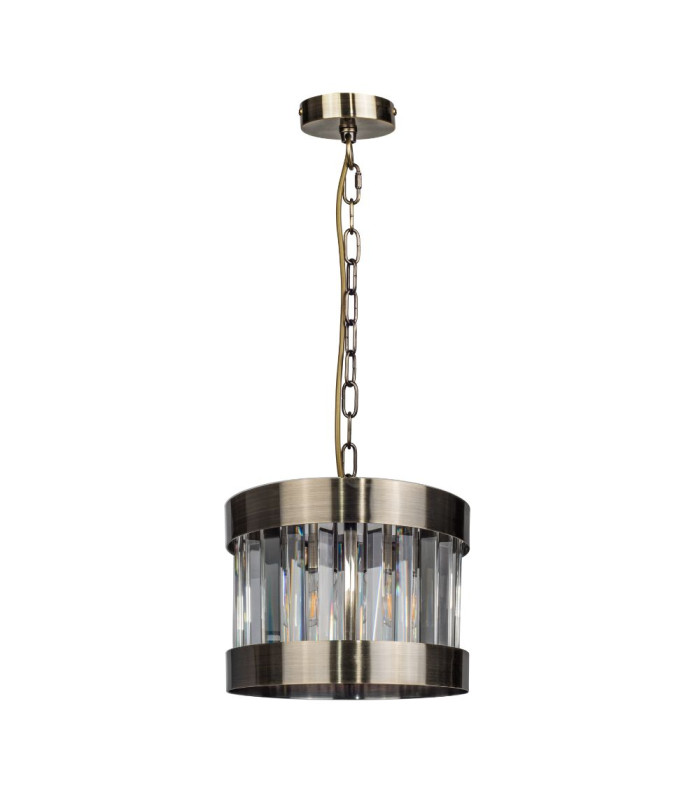 Pandora Crystal Pendant Ceiling Light Antique Brass-1