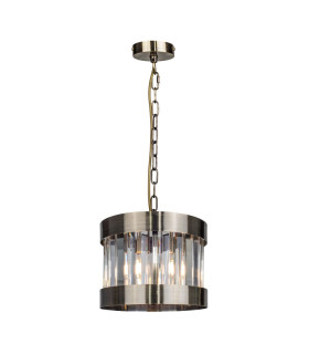 Pandora Crystal Pendant Ceiling Light Antique Brass-2
