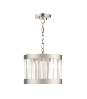 Pandora Crystal Pendant Ceiling Light Satin Chrome-1