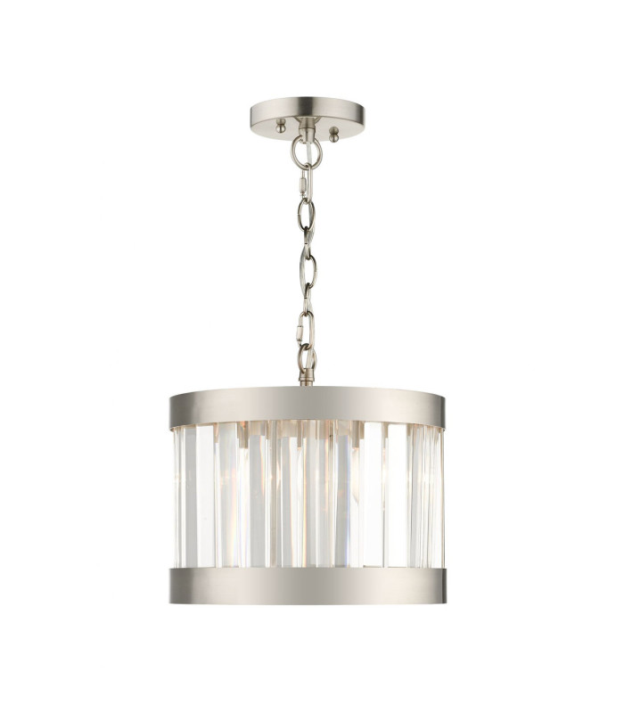 Pandora Crystal Pendant Ceiling Light Satin Chrome-1