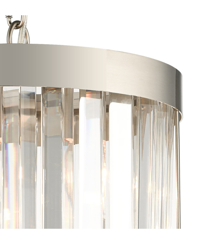 Pandora Crystal Pendant Ceiling Light Satin Chrome-2
