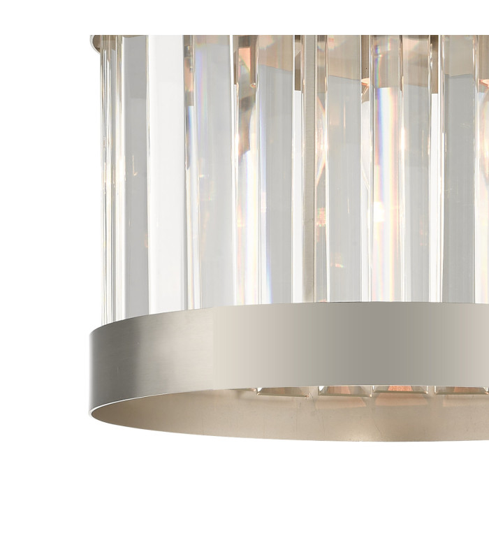 Pandora Crystal Pendant Ceiling Light Satin Chrome-3