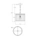 Pandora Crystal Pendant Ceiling Light Satin Chrome-4