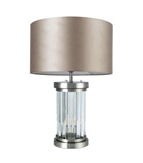 Pandora Crystal Table Lamp Satin Chrome