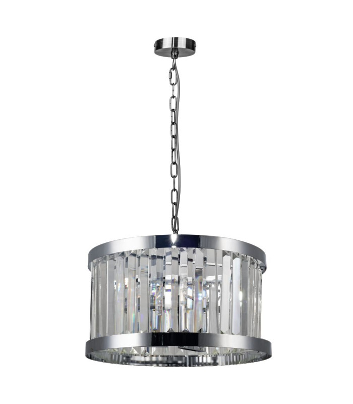 Pandora 3 Light Crystal Pendant Ceiling Light Polished Chrome