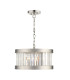 Pandora 3 Light Crystal Pendant Ceiling Light Satin Chrome-1