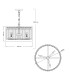 Pandora 3 Light Crystal Pendant Ceiling Light Satin Chrome-2