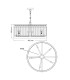 Pandora 5 Light Crystal Pendant Ceiling Light Satin Chrome-2