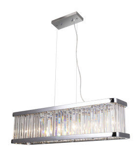Pandora 5 Light Crystal Bar Pendant Ceiling Light Polished Chrome-1