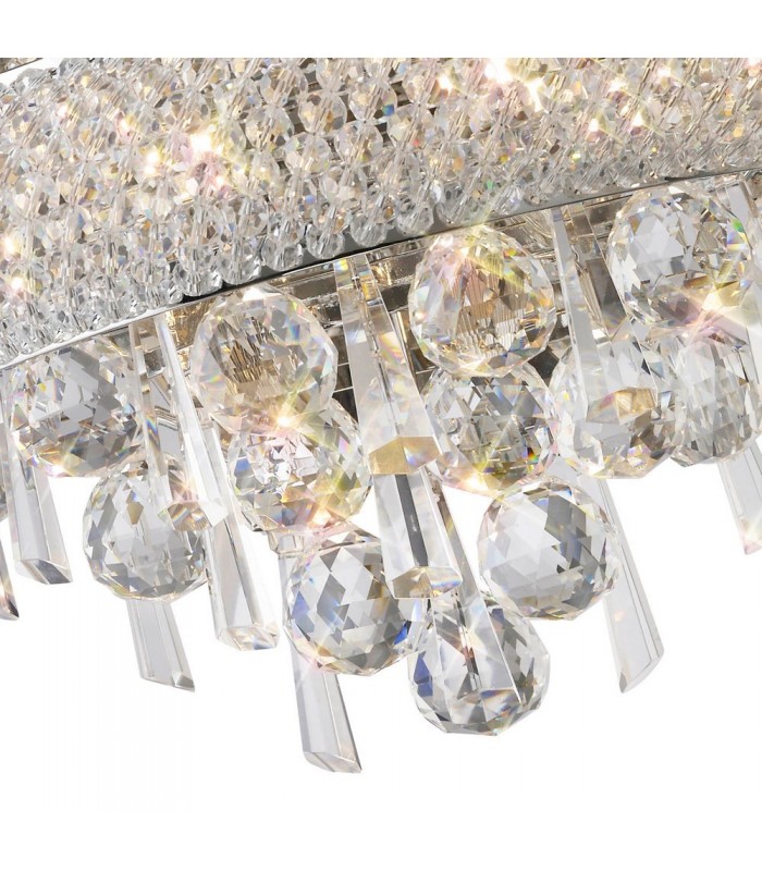 Wall Lamp Large 3 Light Polished Chrome, Crystal - 10