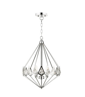 Paragon 3 Light Crystal Pendant Ceiling Light Polished Chrome-1