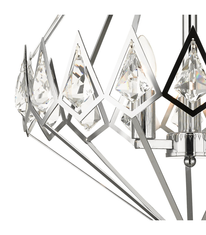 Paragon 3 Light Crystal Pendant Ceiling Light Polished Chrome-3