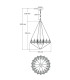 Paragon 3 Light Crystal Pendant Ceiling Light Polished Chrome-4