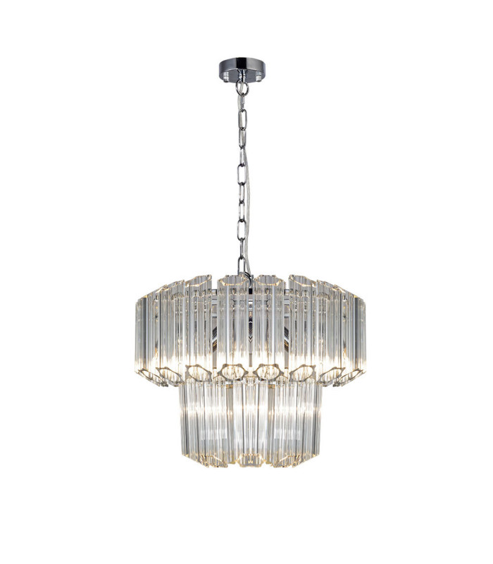 Pierre 4 Light Crystal Ceiling Pendant Ceiling Light Polished Chrome-1