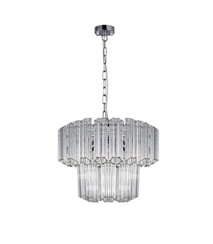 Pierre 4 Light Crystal Ceiling Pendant Ceiling Light Polished Chrome-3
