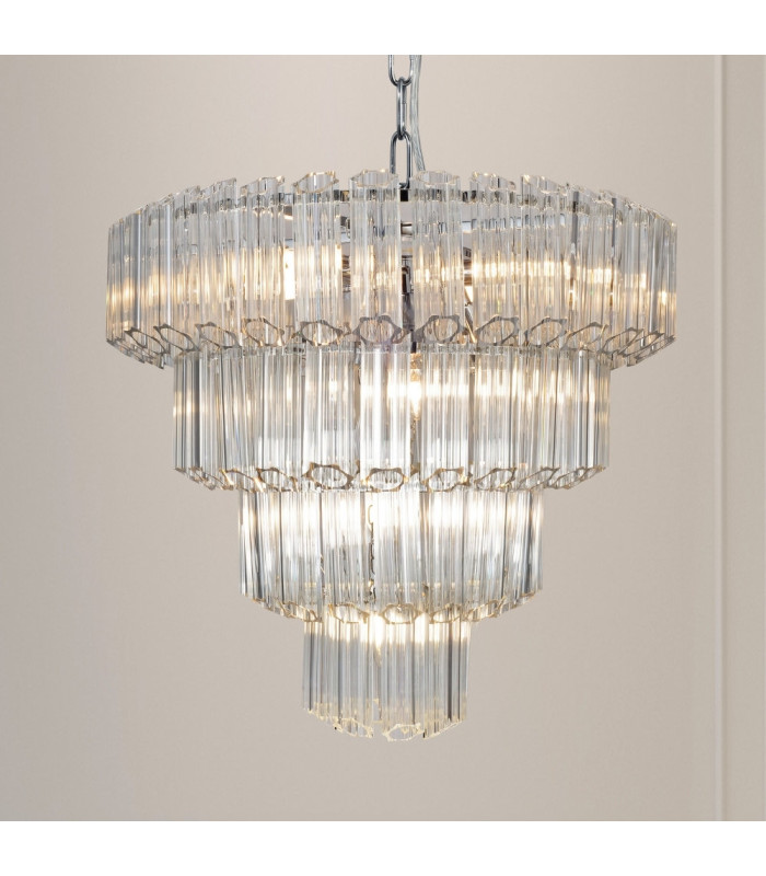 Pierre 11 Light Crystal Ceiling Pendant Ceiling Light Polished Chrome-2