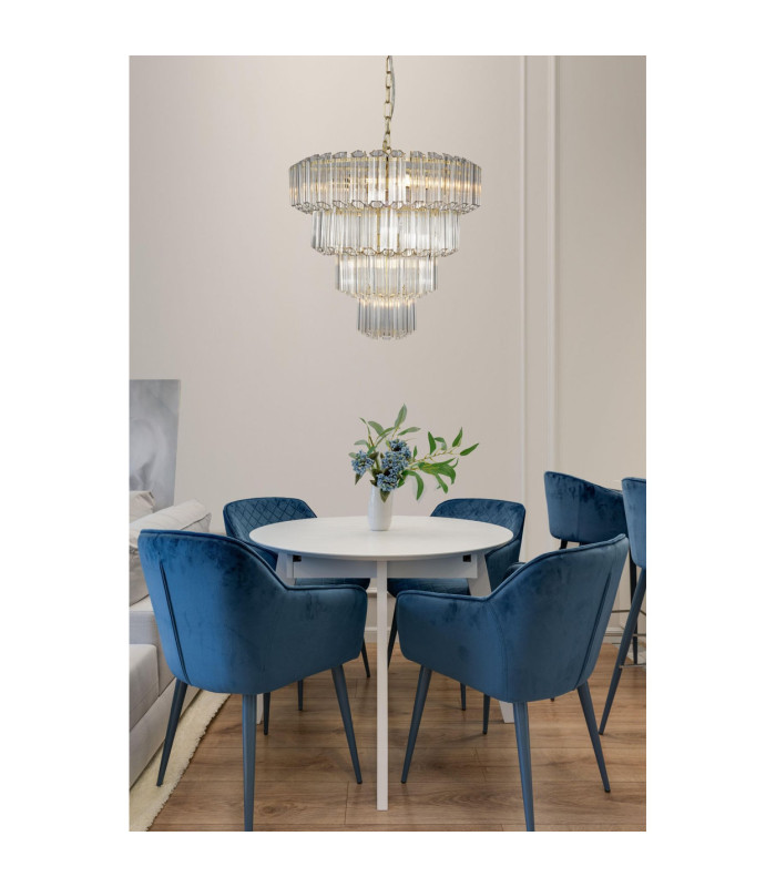 Pierre 11 Light Crystal Ceiling Pendant Ceiling Light Satin Brass-2