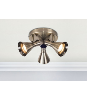 Pixar 3 Light Cluster Spotlight Antique Brass-2