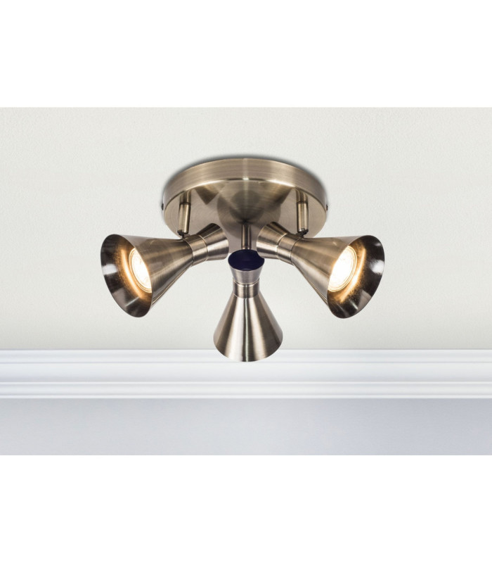 Pixar 3 Light Cluster Spotlight Antique Brass-2