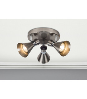 Pixar 3 Light Cluster Spotlight Satin Chrome-2