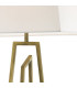 Plaza Floor Lamp with Square Shade Antique Brass-2