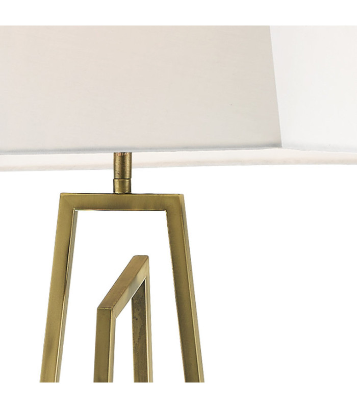 Plaza Floor Lamp with Square Shade Antique Brass-2